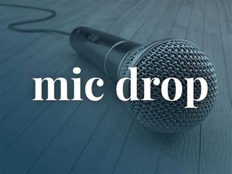 mic drop meaning in chat tagalog|Translate mic drop meaning in tagalog in Tagalog .